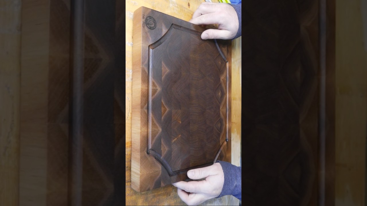 Walnut End Grain Cutting Board With Your Own Hands #shorts #woodworking #diy