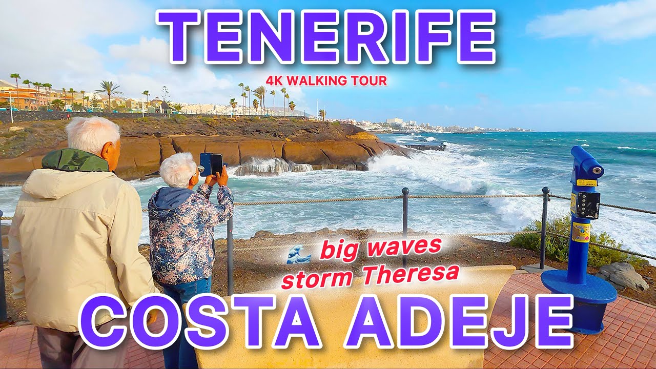 Storm Therese Still Hits Tenerife 🇮🇨 Costa Adeje | Crazy Waves 4K