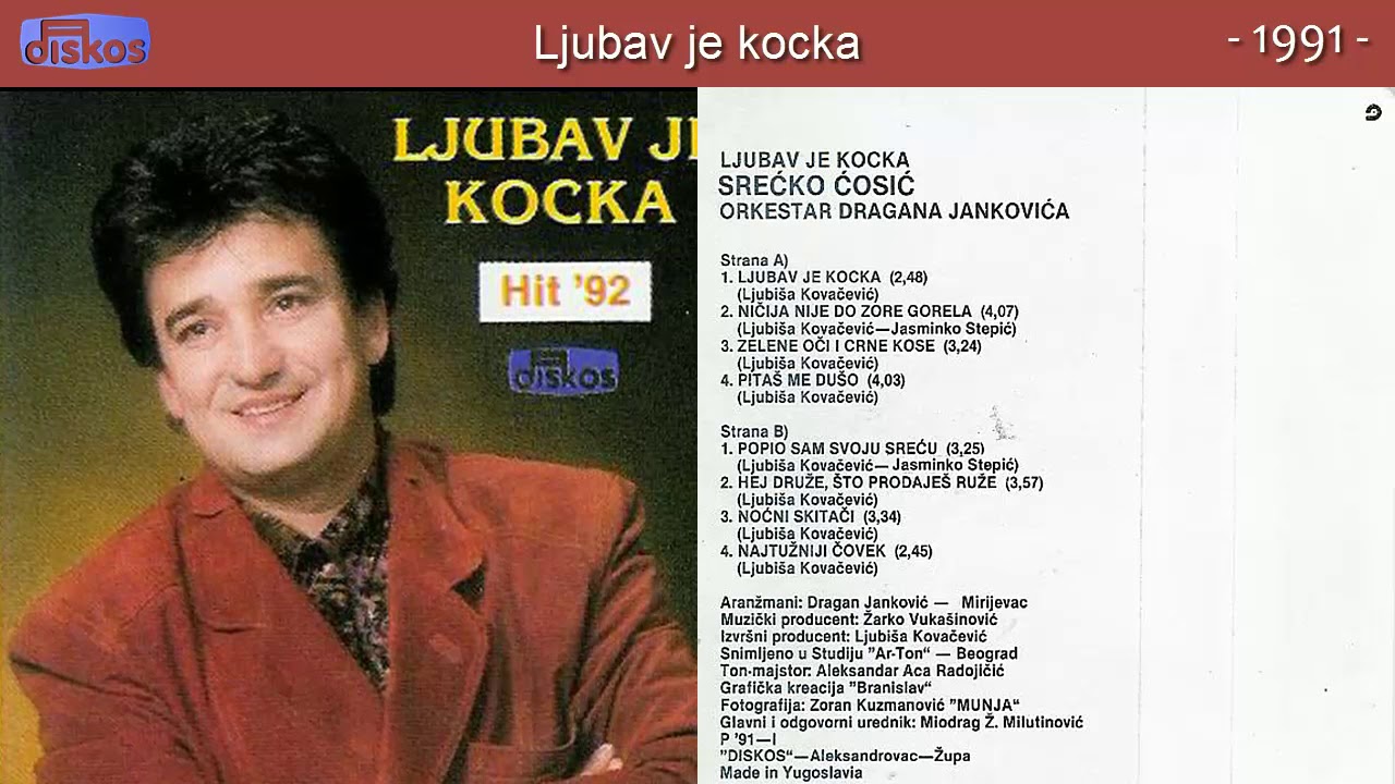 Srecko Cosic - Ljubav je kocka - (Audio 1991)