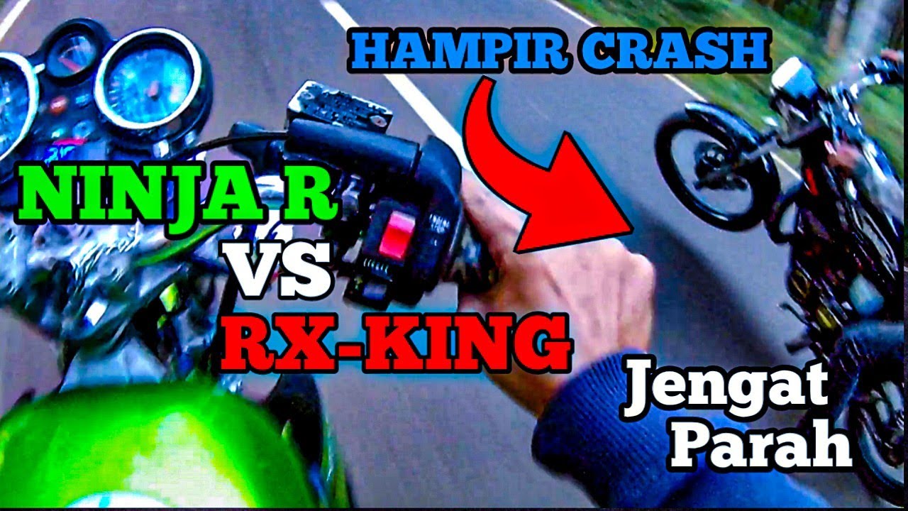 NINJA R VS RX KING Jengat hampir kebalik❗❗#motovlogindonesia #rxking #ninja2tak