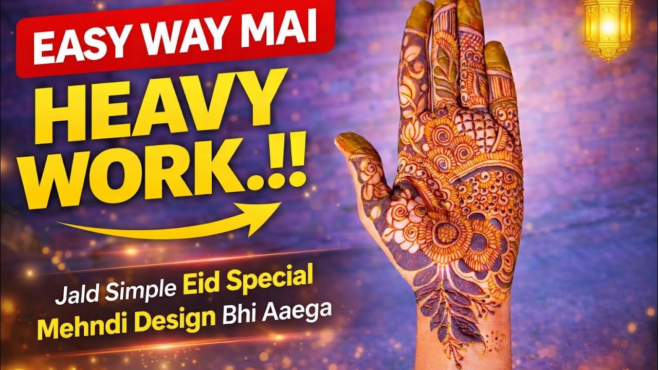 Easy Way main Heavy Mehndi Design..SSubscribers requested Eid special..#Hennabyyr786 #mehndiartist 