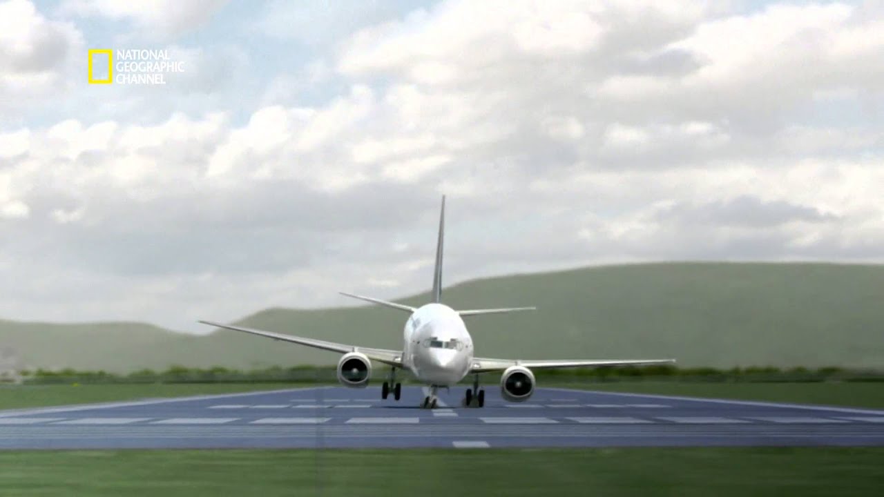 Un avion atterrit à toute vitesse