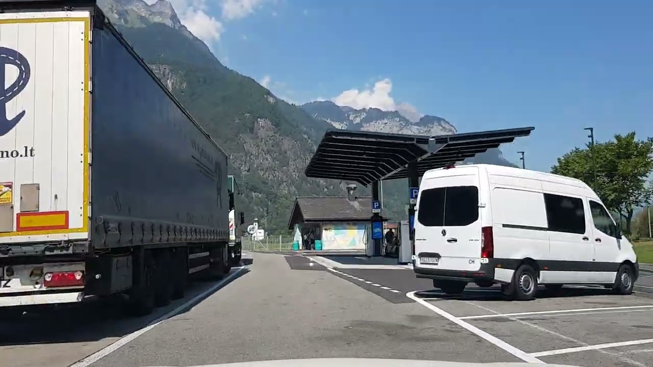 Schweiz A2, vom Teiftaltunnel, Langlauitunnel, Intschitunnel, Plattitunnel, Gotthard Raststätte Nord