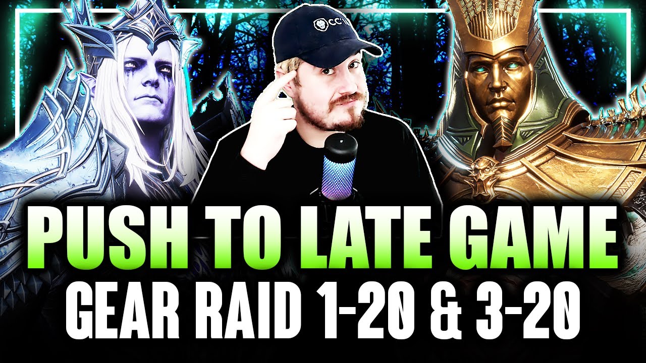 How-To PUSH FROM MID TO LATE GAME! Gear Raid 1-20 & 3-20 Takeovers [FULL EDIT] ⁂ Watcher of Realms
