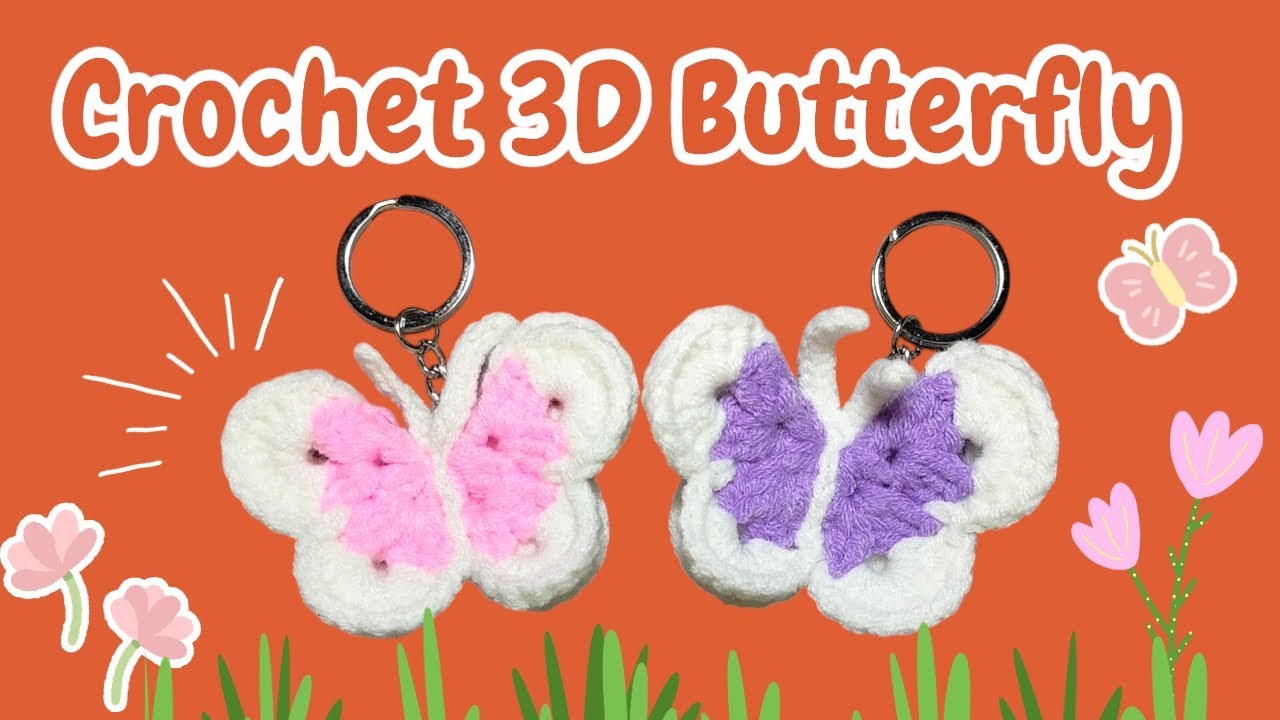 Crochet Super Easy 3D Butterfly | Beginner Friendly Step‑by‑Step Tutorial 🧶🦋