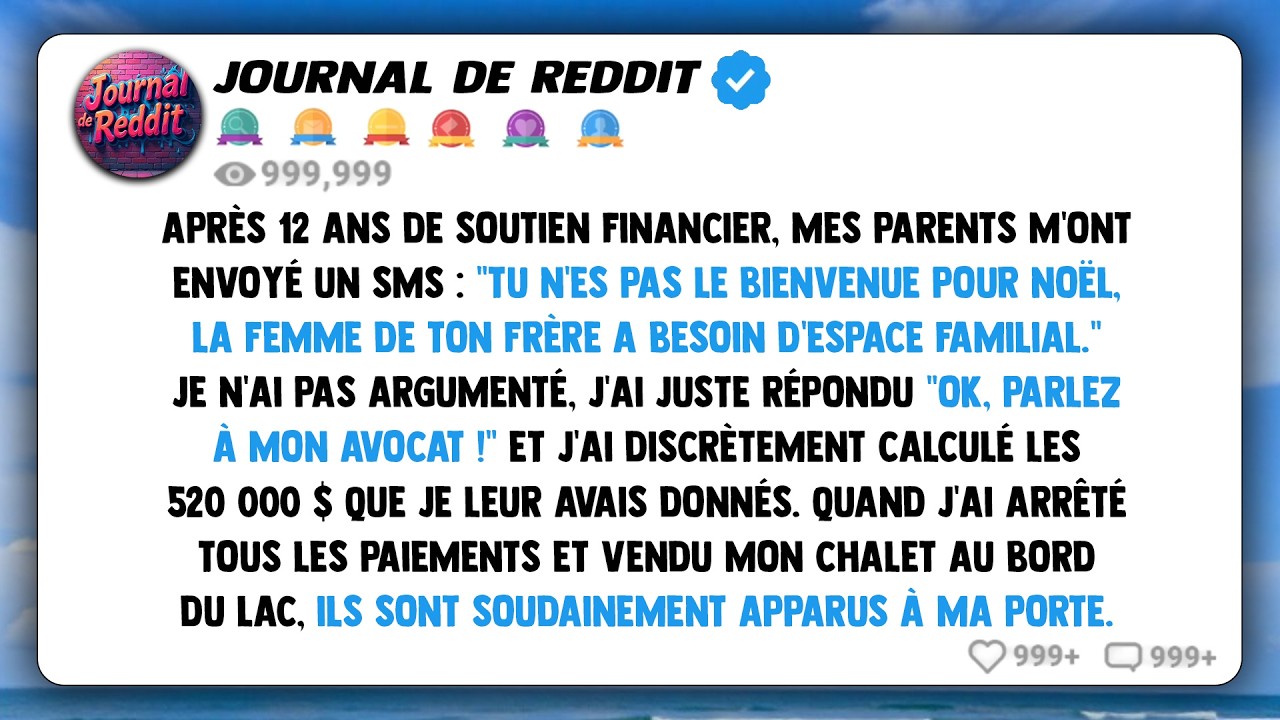 Mes parents m'ont envoyé un texto : 