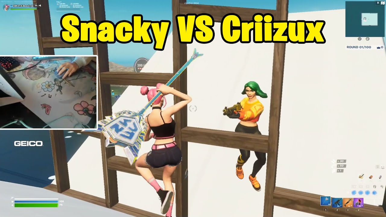 Snacky VS Criizux 1v1 INSANE Buildfights!