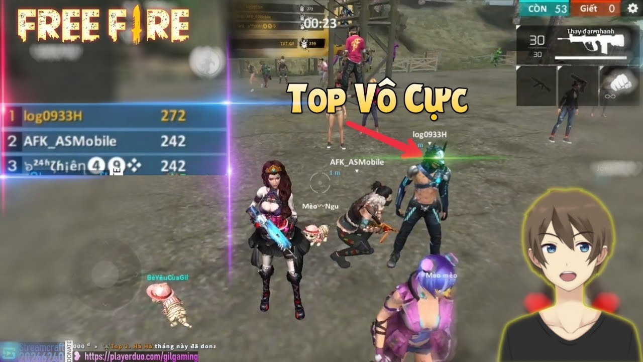 [Free Fire] Cùng Đồng Đội Ghép Ngẫu Nhiên Gặp Top Vô Cực Liền 