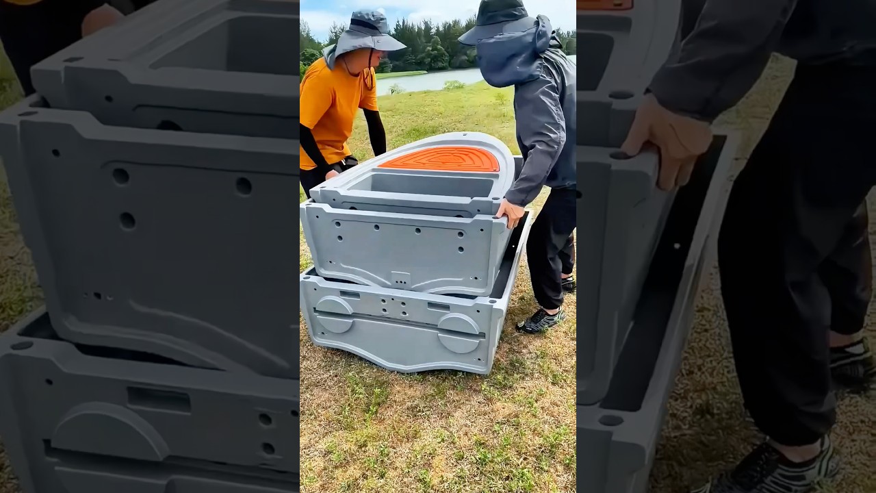 Portable folding boat: A lightweight, quick-assembly boat that's easy to carry for water activities