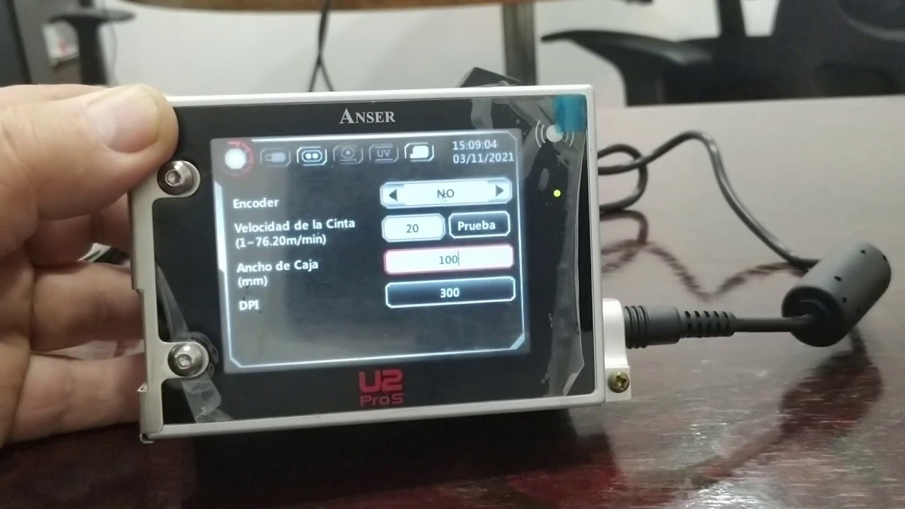 Anser U2 Pro S - Ajuste velocidad de línea