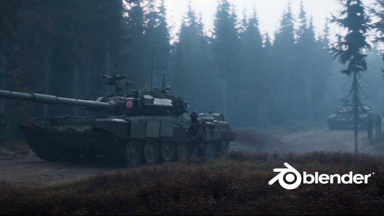 T-90A - Full 3D CGI - Blender 4.4