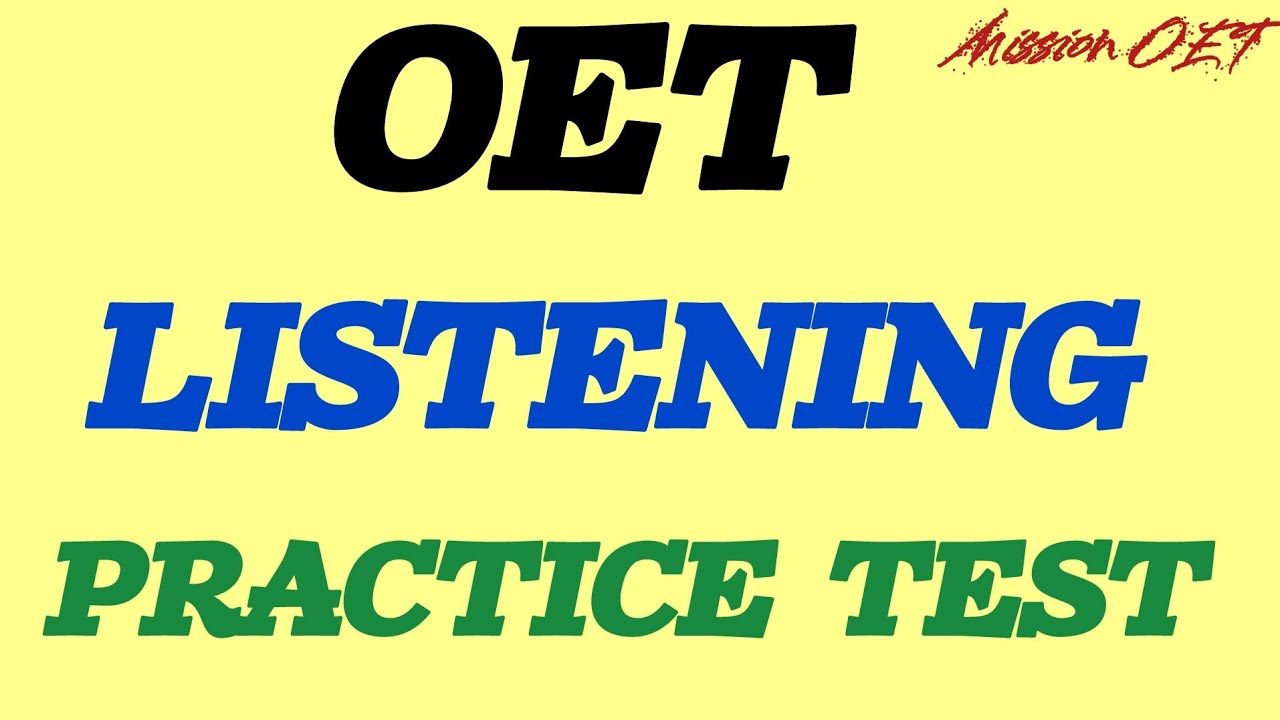 OET LISTENING MOCK|| #oet #oetlistening #oetexam #oetexamtopics