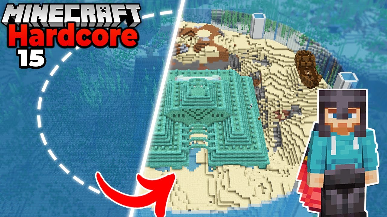 I Drained an Ocean Monument in HARDCORE Minecraft 1.18 Survival (#15)