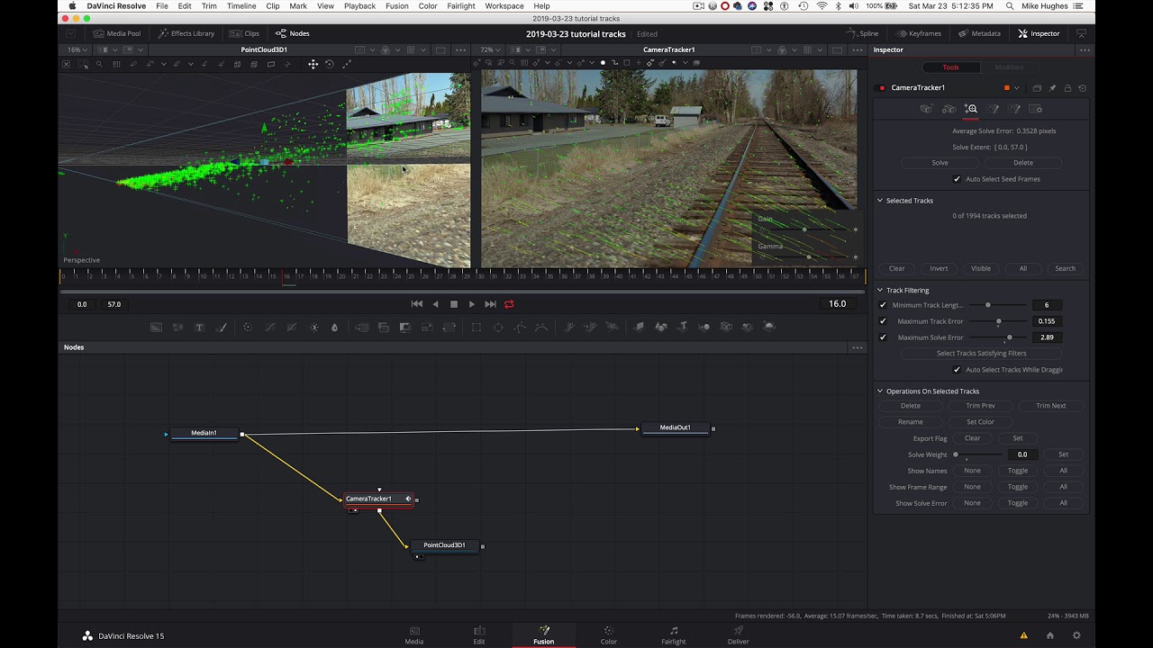 BlackMagic Fusion 9 (Davinci) Removing Objects using 3D Scene-patch n replace