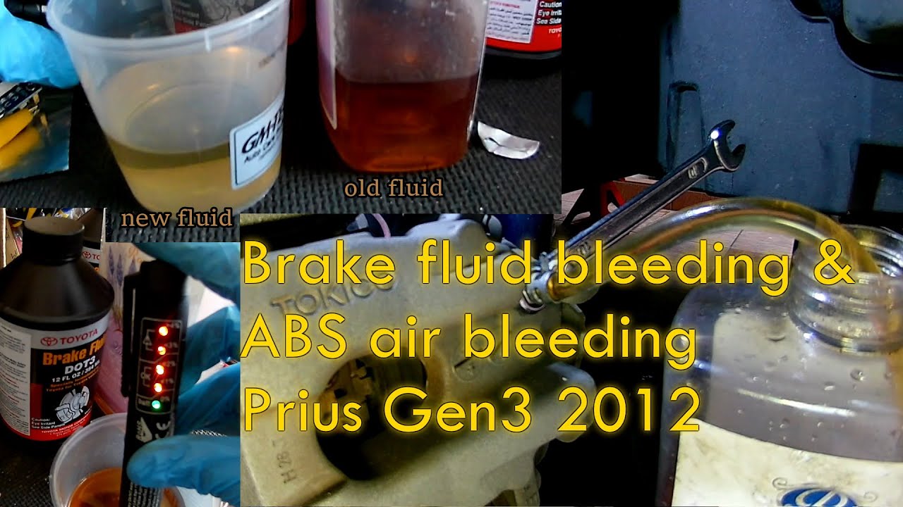 Brake fluid bleeding and ABS air bleeding - Prius 1.8 Gen3 (2010-2015)