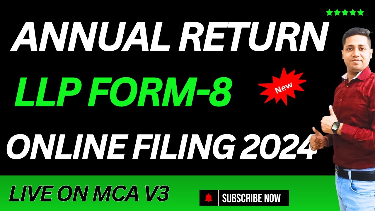 LLP form 8 filing on New Portal | LLP form 8 filing v3 | Form 8 LLP kaise Bhare | LLP form 8 | 2024