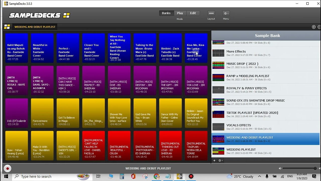 Sample Decks with License including banks for any events