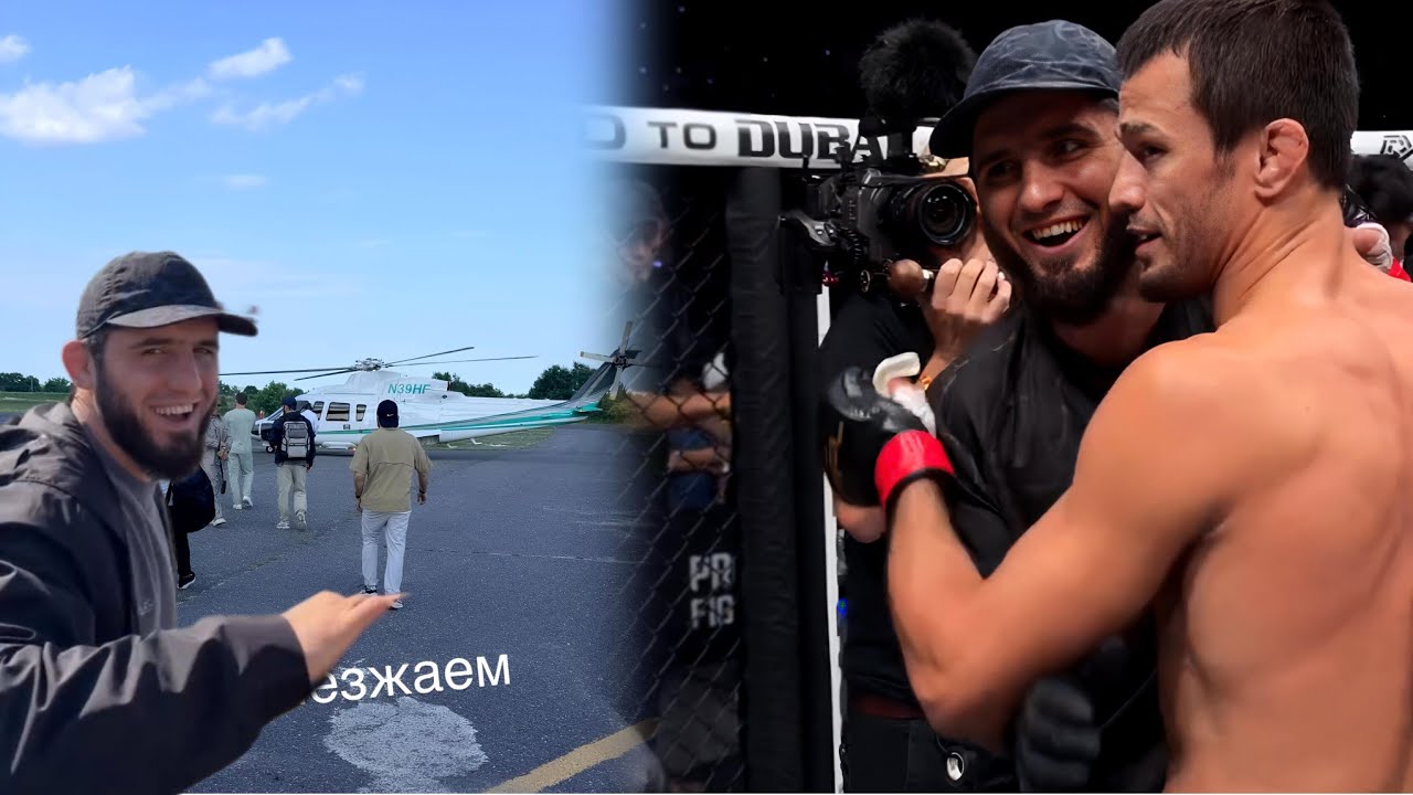 Islam Makhachev traveling on Helicopter just to Support Usman Nurmegamedov in Corner🫂
