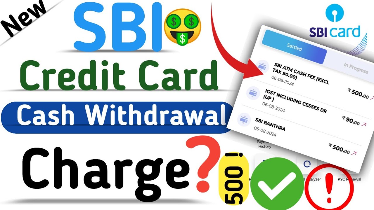 SBI Credit Card Cash Withdrawal Charges | SBI Card ATM Cash Charges 2024 | #Credit_card_cash_fees