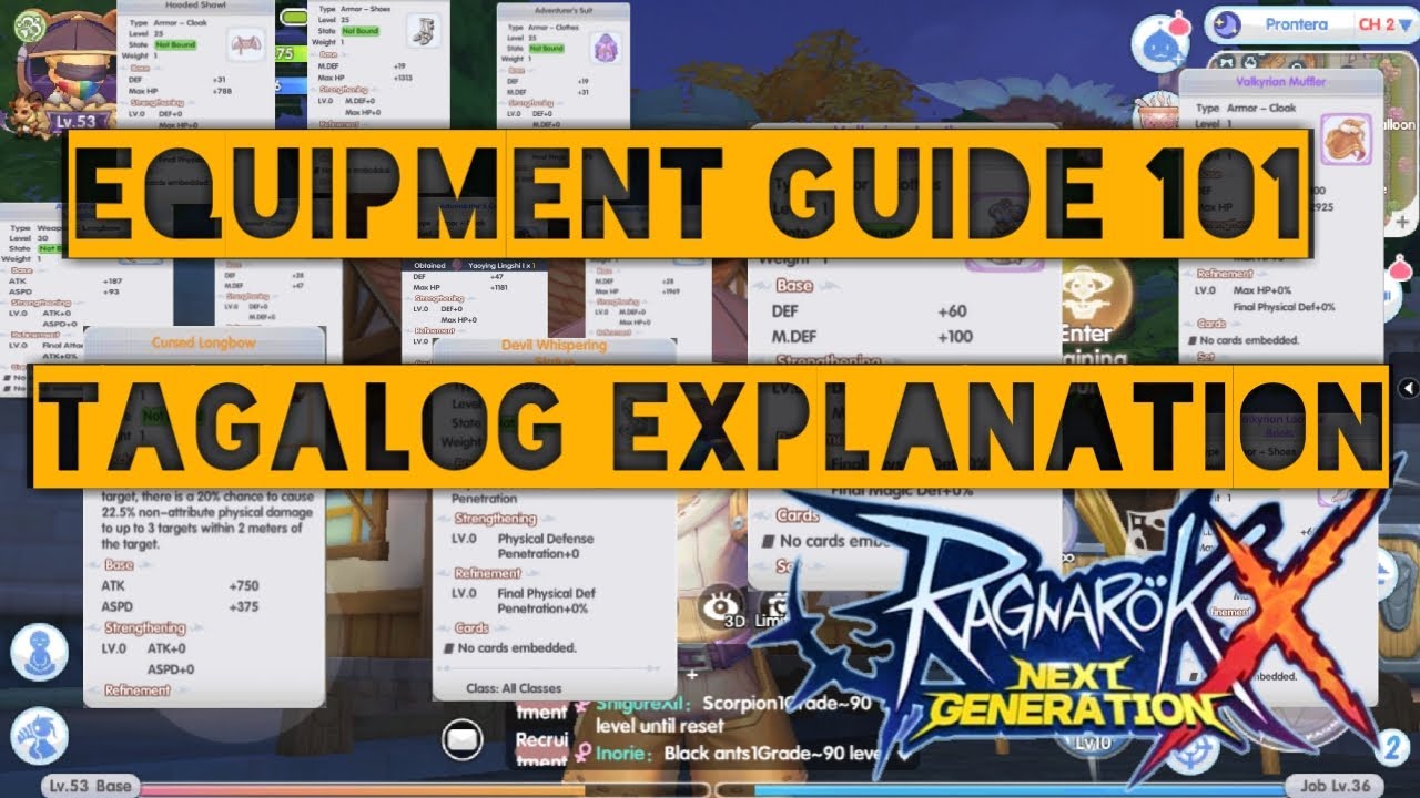 Ragnarok X Equipment guide 101 (Tagalog)