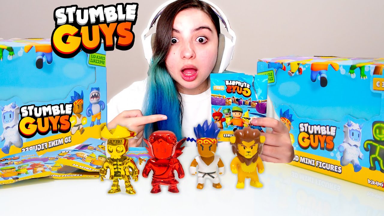 Ganhei Mini-Figuras Originais do Stumble Guys com SKINS ESPECIAIS mas Aconteceu Isso...