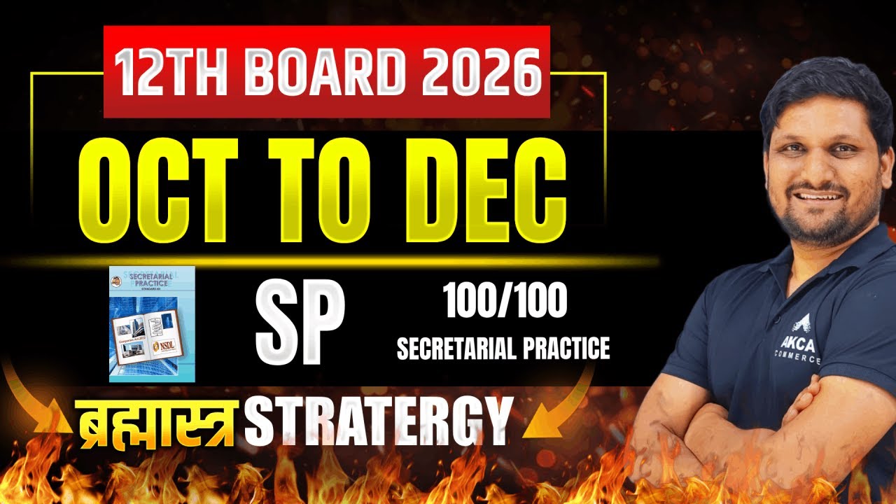Board Exam 2026 SP  Strategy | October, November & December Plan