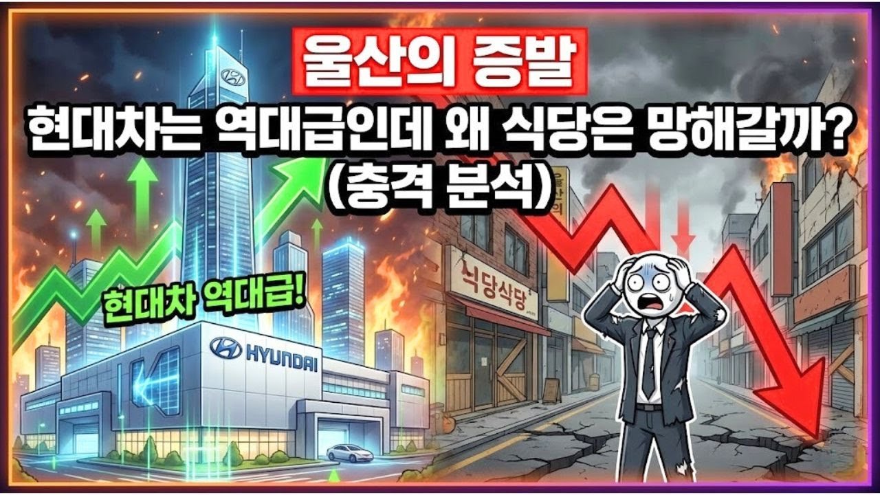 울산의 증발: 현대차는 역대급인데 왜 식당은 망해갈까? (충격 분석)