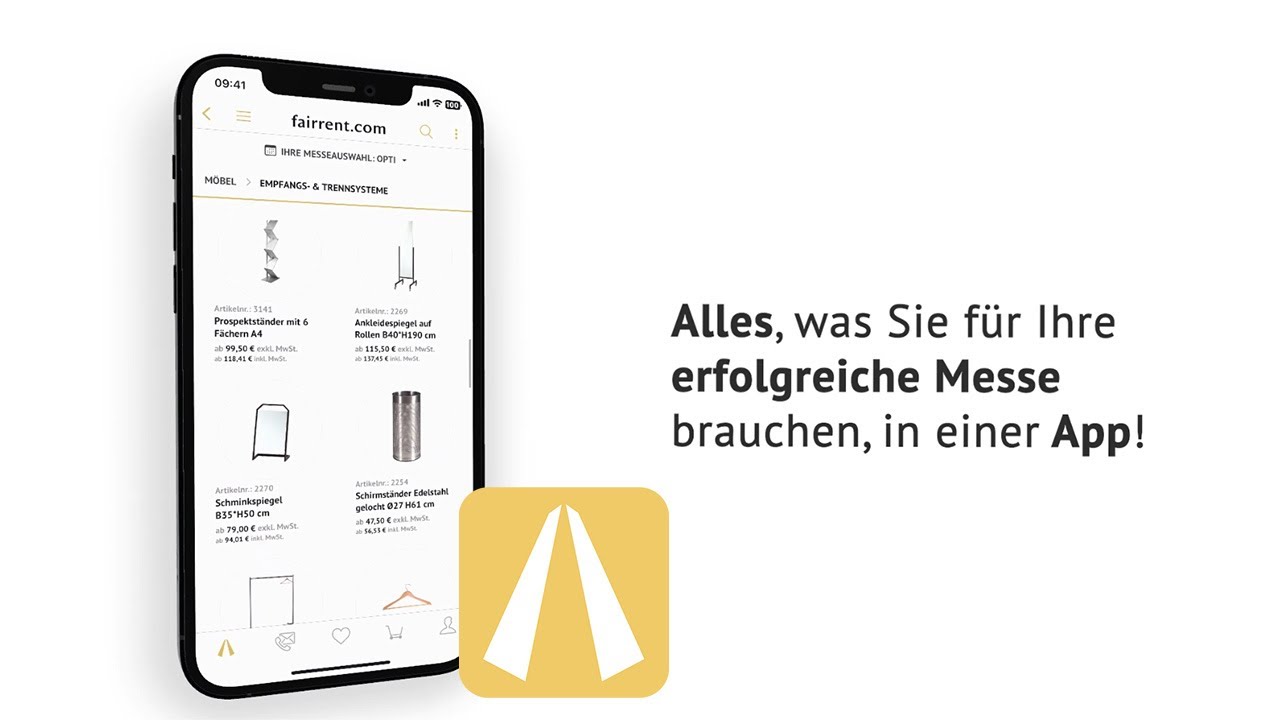 Fair Rent Shop App &ndash; so einfach bestellen Sie Ihre Messeausstattung!