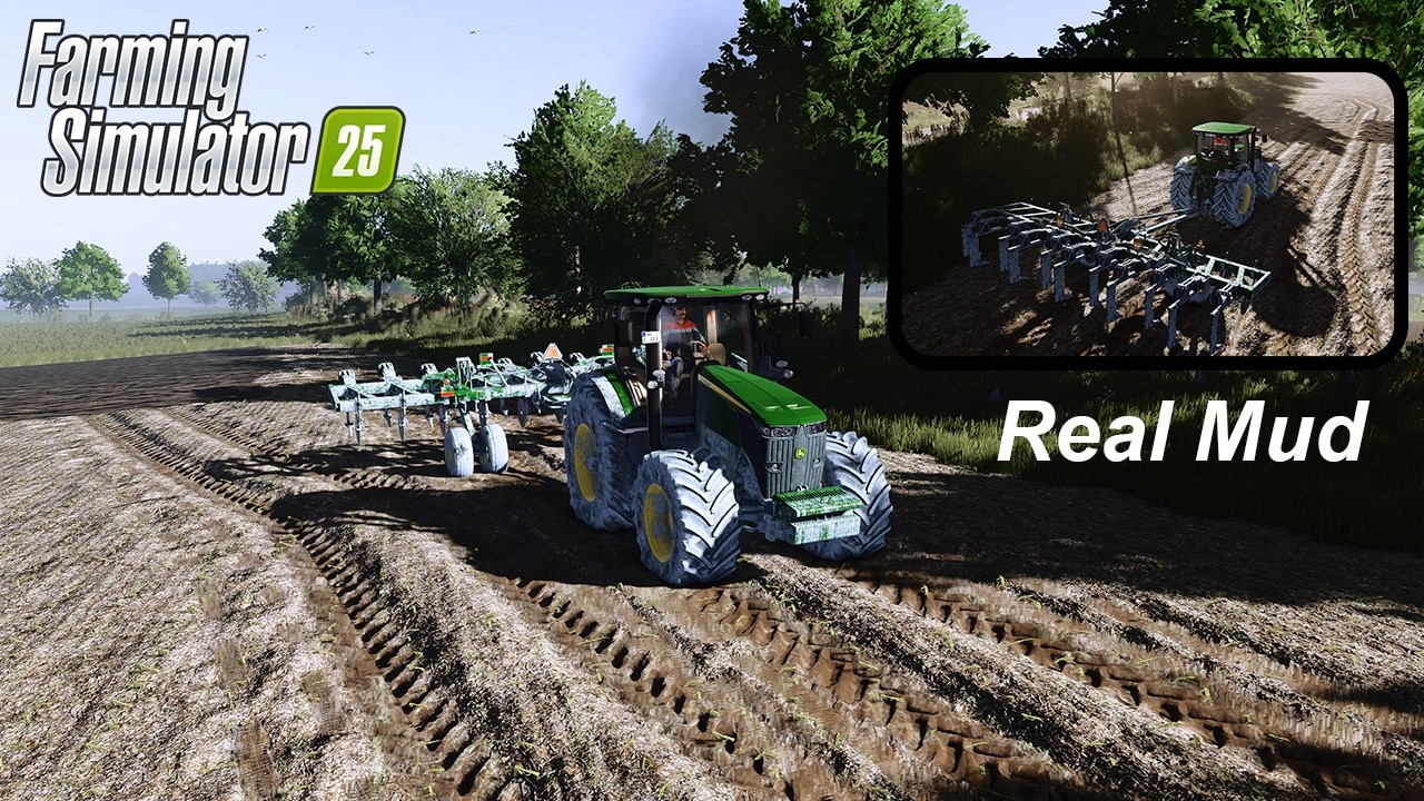 FS25 Realistic Plowing | Real Dirt Color | John Deere 7R | ReShade.