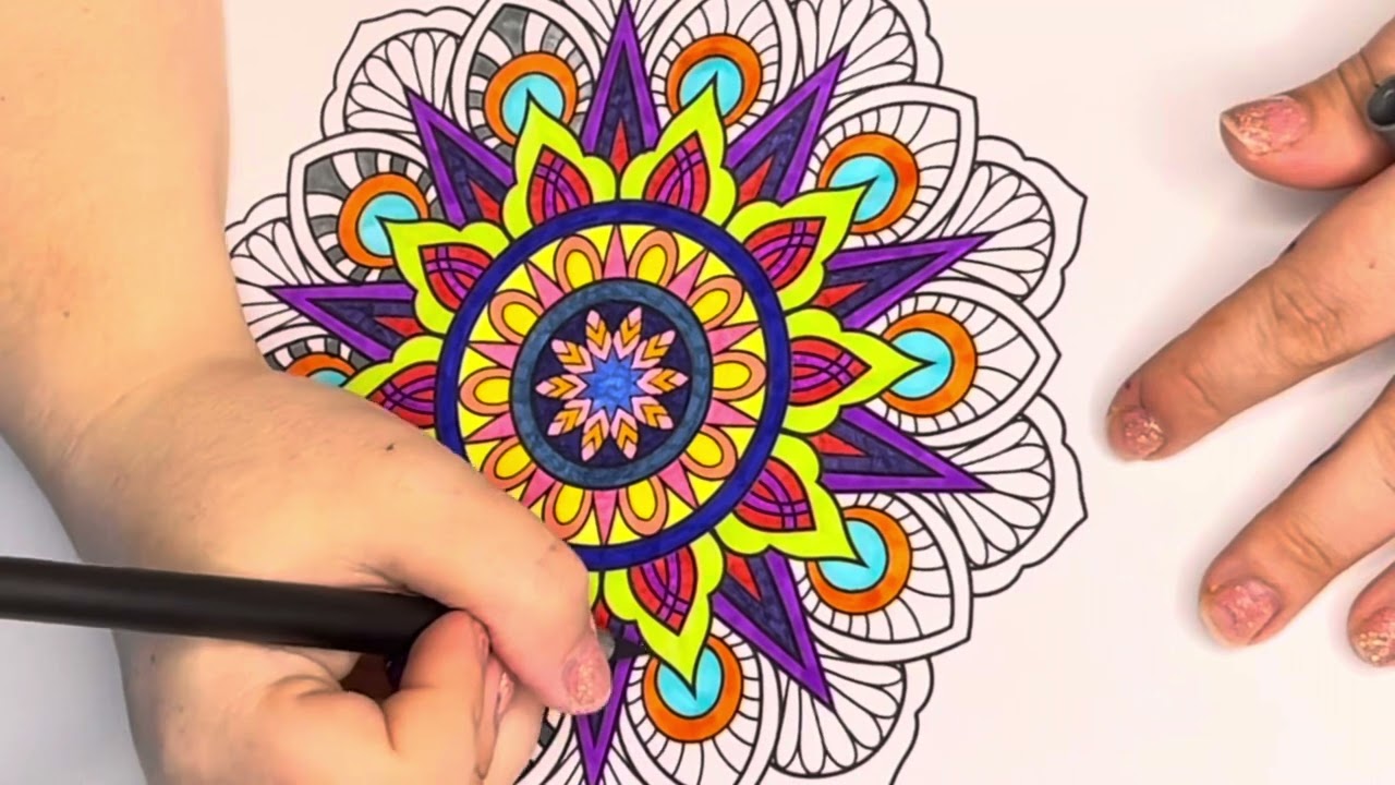 Colour me Happy - Mandala #wellness #art #mindfulcoloring #mandaladesigns #mindfulness #colour