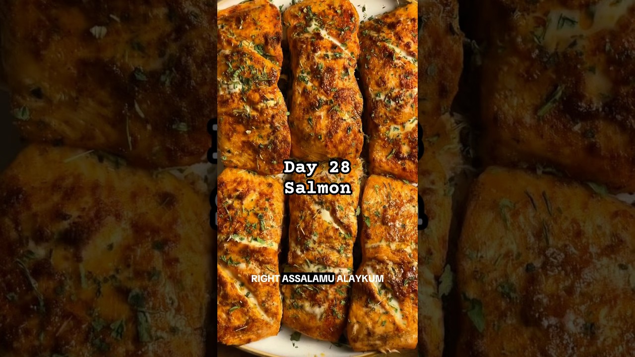Easy Ramadan Iftar recipes Salmon Part 28/30 #Ramadan #Iftar #muslim #easyrecipes #asmr #food