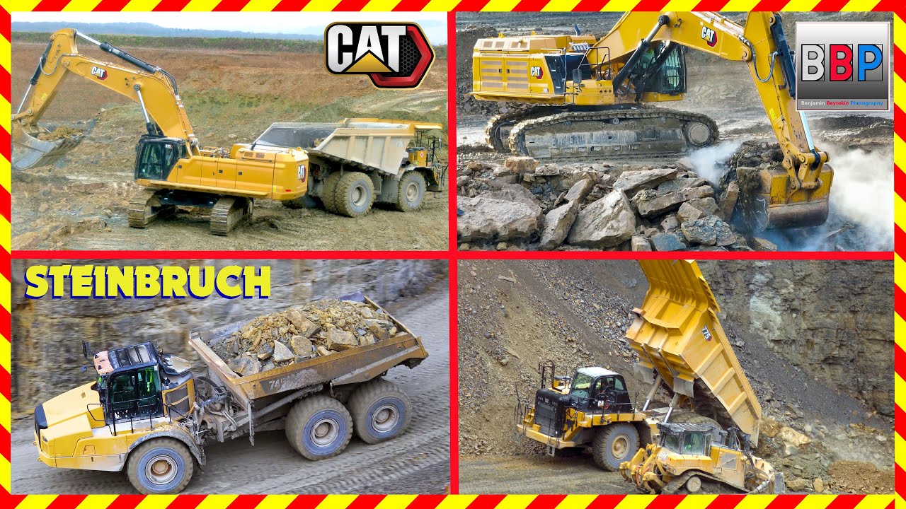 🆕 CAT 395, 2x 775G, 2x 745, D6 - Abraum im Steinbruch, Germany, 2026.  Teil 1