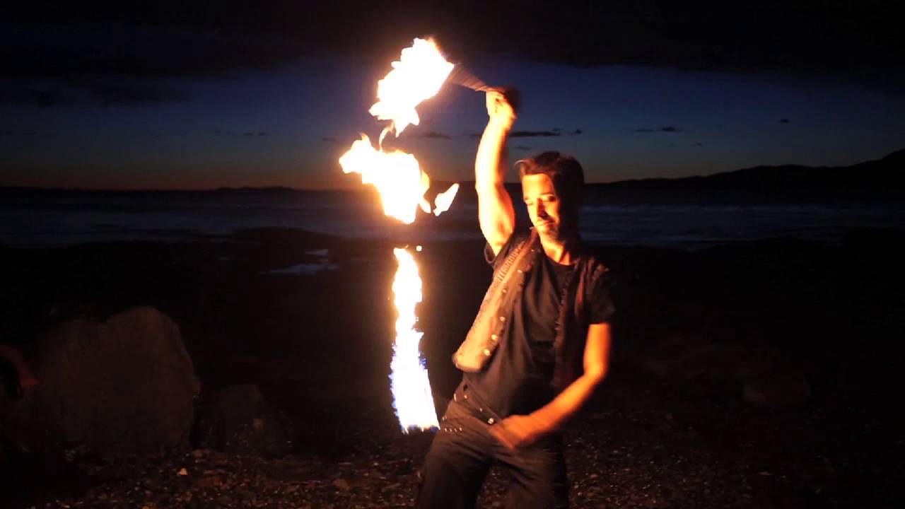Nick Fire Dancing on the Beach