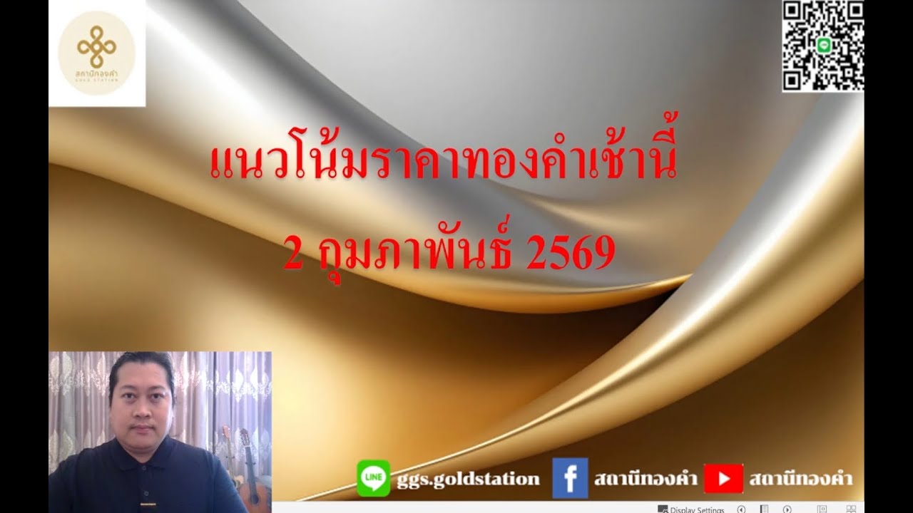 แนวโน้มราคาทองคำประจำวันที่  2 กุมภาพันธ์  2569