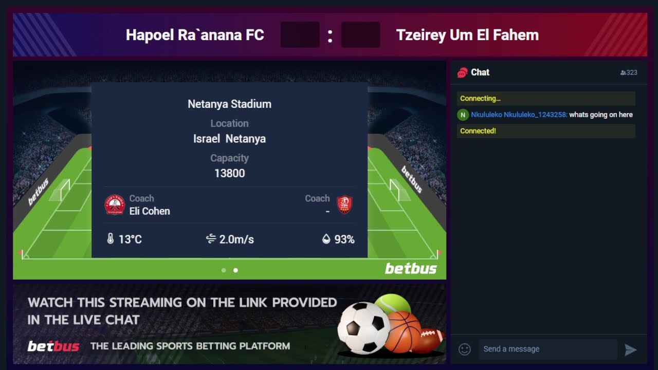 Fútbol En Vivo Gratis | Ra`anana vs Tzeirey Um El Fahem | Liga Alef