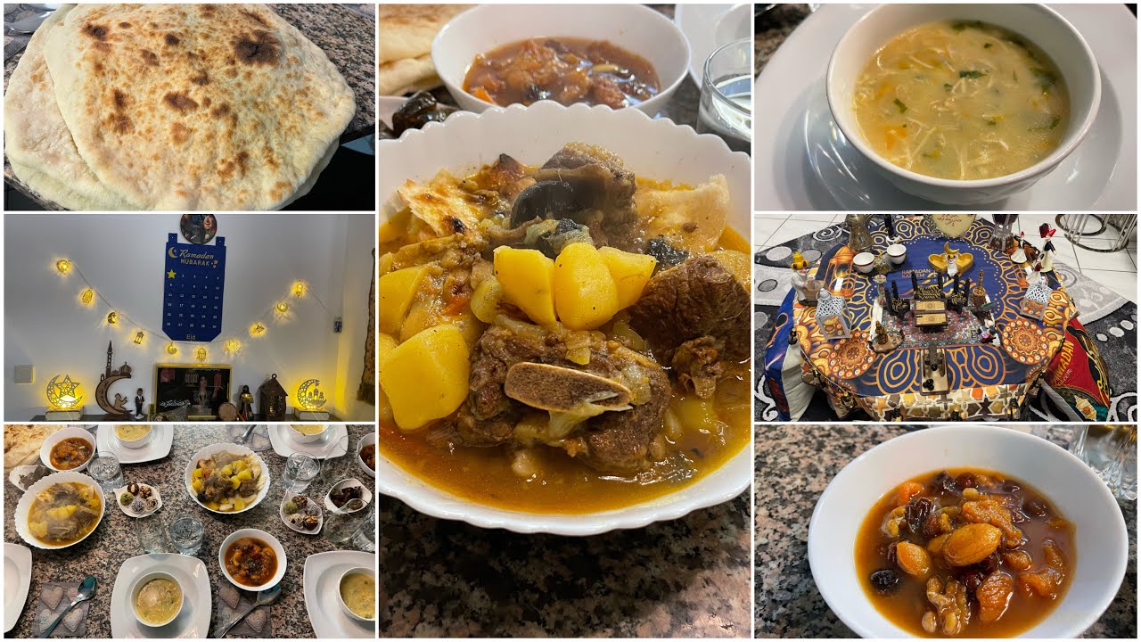 فطور اول رمضان عجن وخبز عراقي ومرك القيسي تشريب لحم اوشوربة المليون مشاهده وعصير المشمش