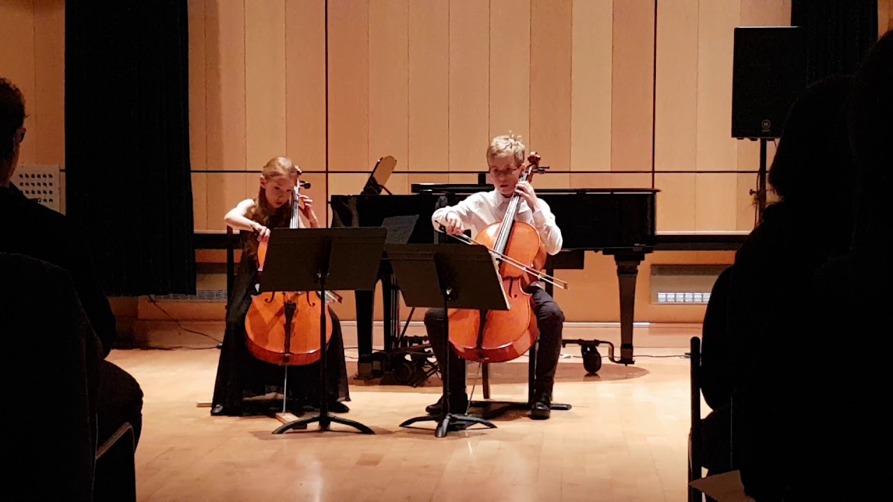 Sophie (8 ans) au violoncelle (duo) : Tarantella - Salvador Leonardi
