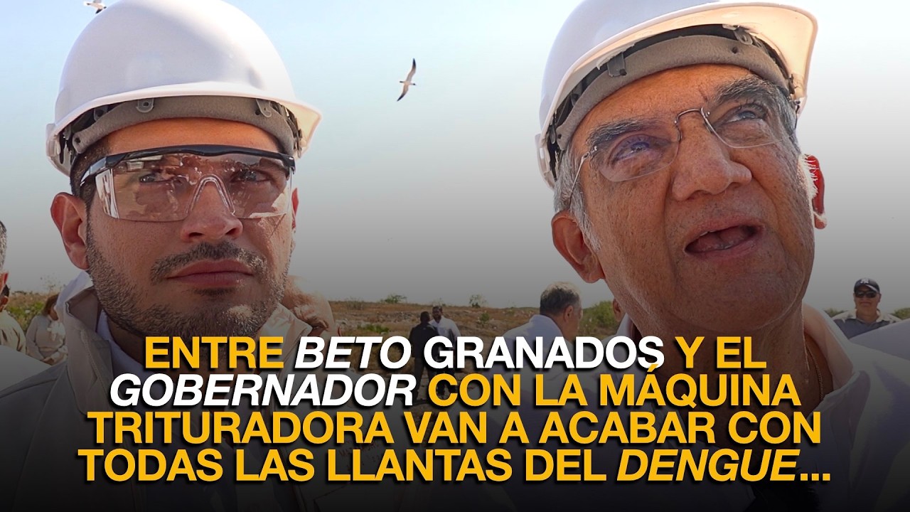 BETO GRANADOS Y AMÉRICO, CON LA MÁQUINA TRITURADORA VAN A ACABAR CON TODAS LAS LLANTAS DEL DENGUE