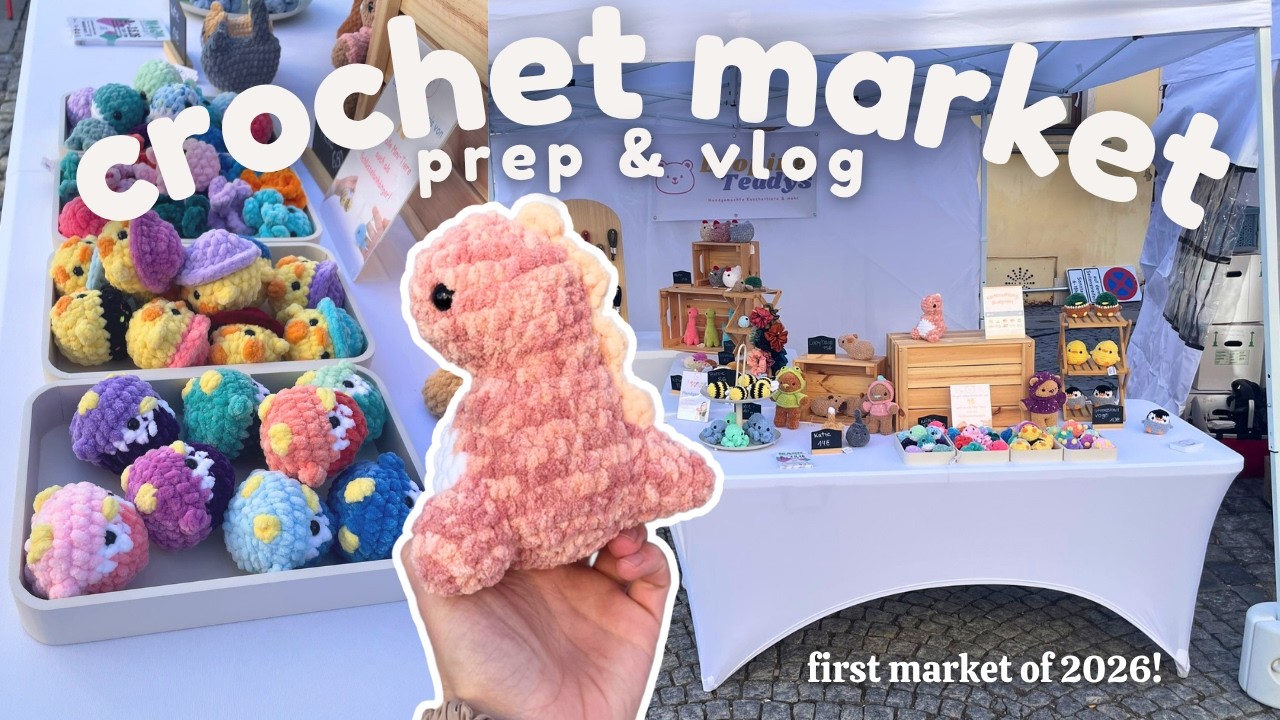 First market of 2026 🧸 spring market🌷🧶  market recap | how much money I made | small business vlog
