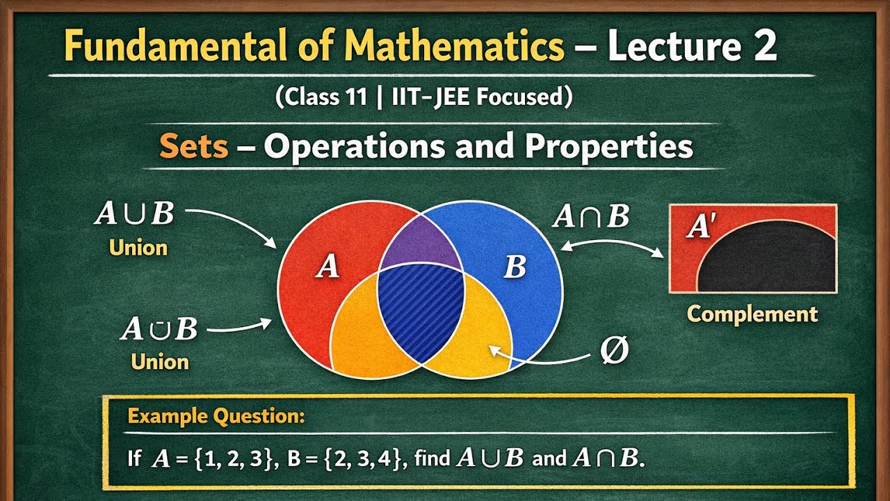 Fundamental of Mathematics | Sets Theory Lecture 2| Class 11 Maths | IIT JEE 2026