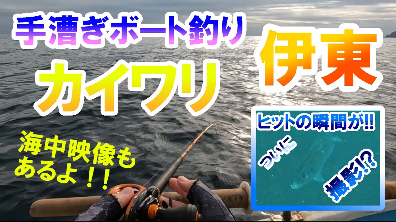【#5 】早春のカイワリ狙い。ウィリー仕掛け、ビシ仕掛け。海中映像あり＠伊東・井上丸【手漕ぎボート釣り】