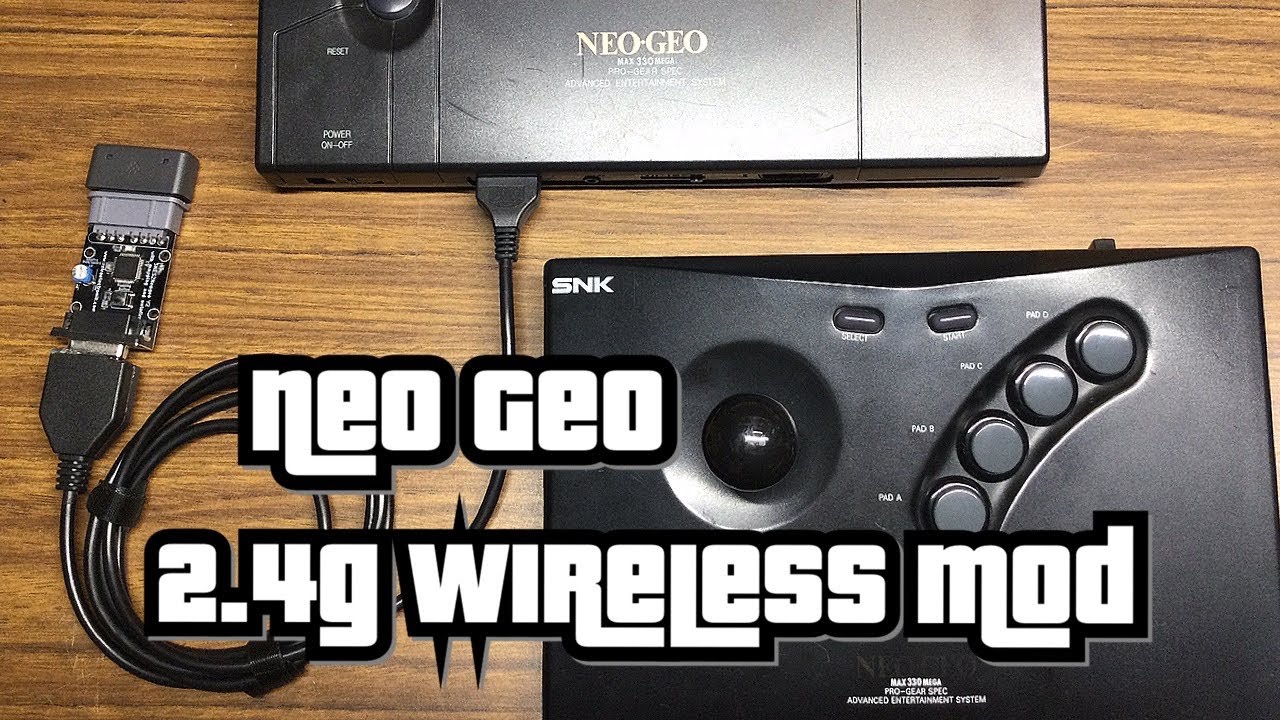 2.4g Wireless Neo Geo Stick Mod
