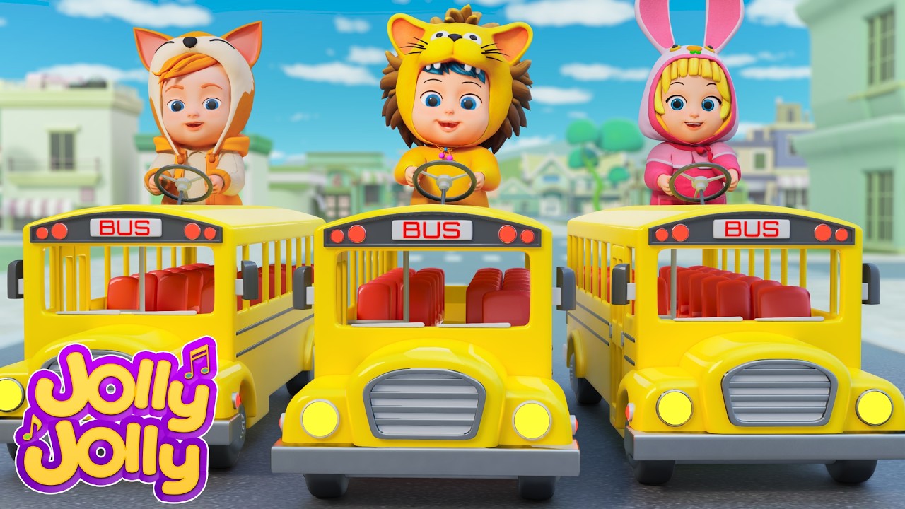 🚌Колеса в автобусе — Играем вместе + ЕЩЕ | Jolly Jolly - Учись и играй - Детские стишки
