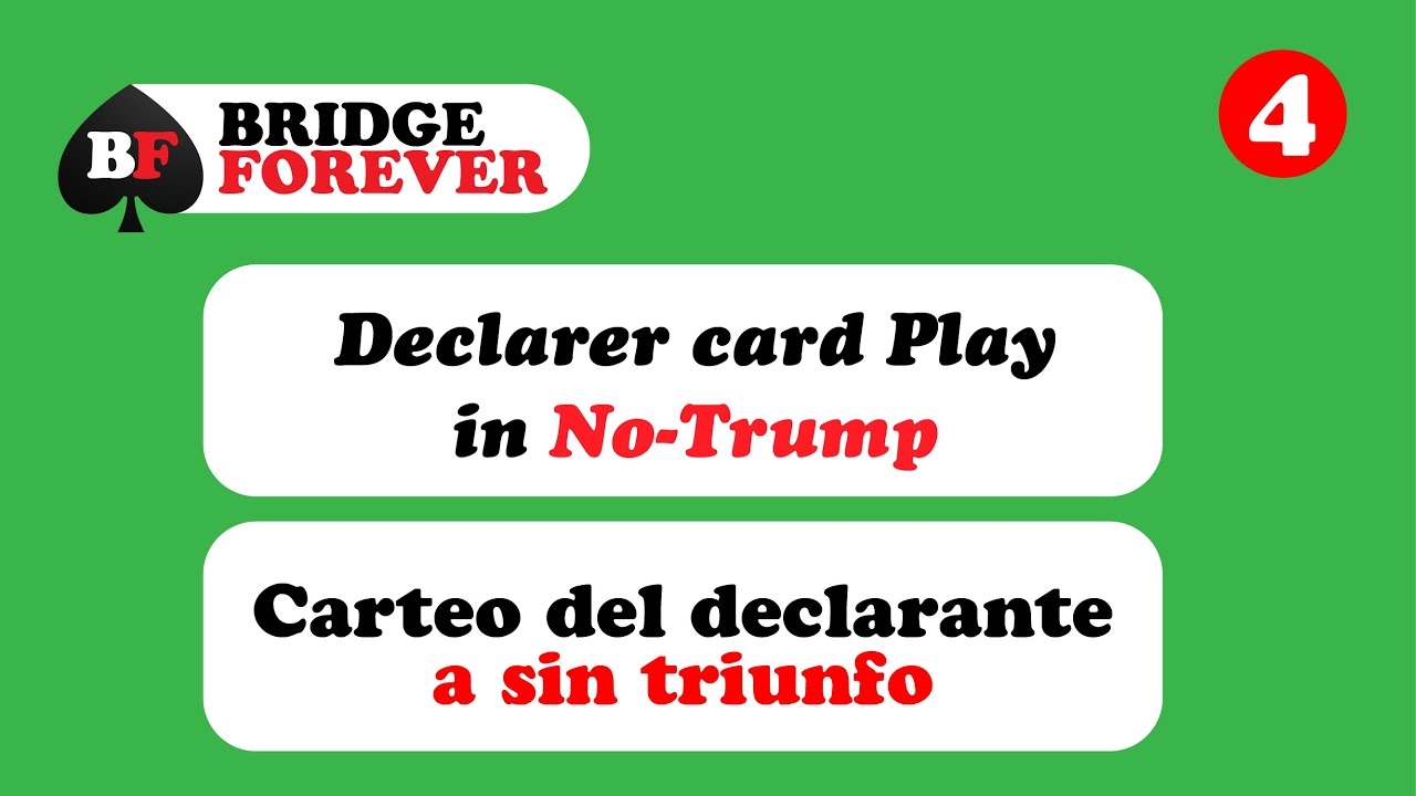 4 -  Declared card Play in No-Trump - Carteo del declarante a sin triunfo.