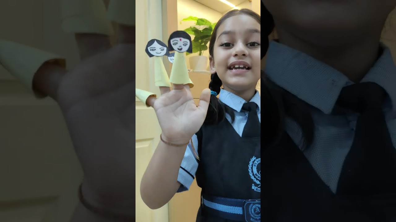 Show and Tell Activity ll My family ll Family finger puppets ll Grade 2  #short #schoollife