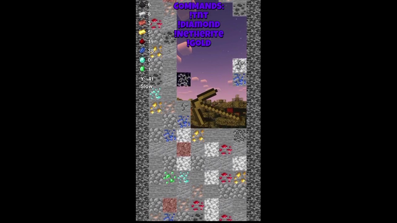 MINECRAFT FALLING PICKAXE LIVE🔴 Chat Controll
