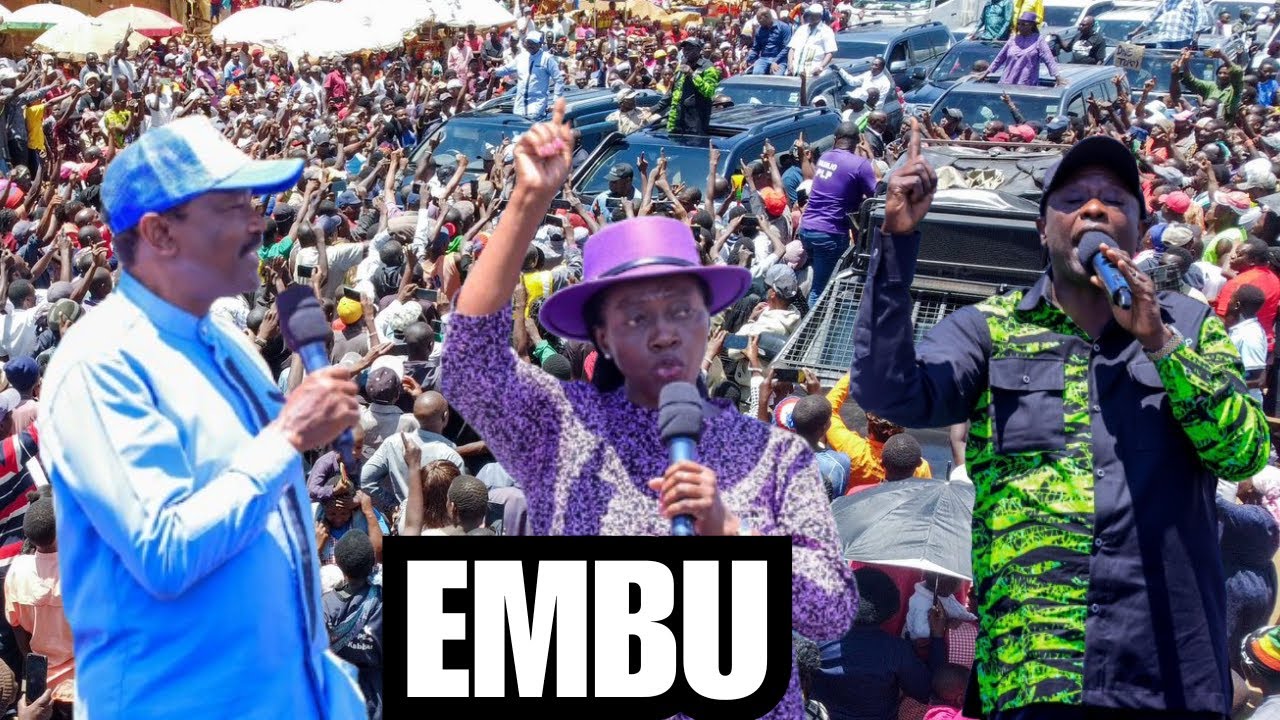 LIVE: Gachagua, Kalonzo, Karua, Muturi & team roaring in Embu as they internsify ONE TERM Campaigns