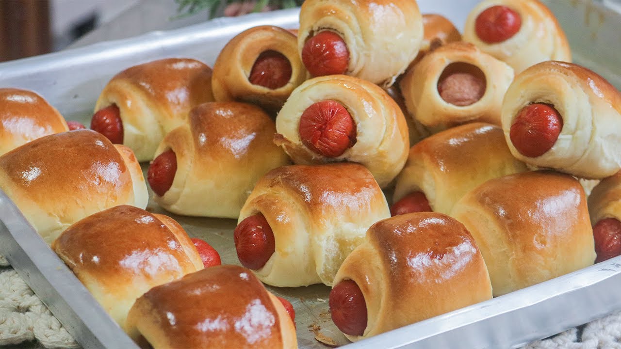 ESSE PÃOZINHO SIMPLES BARATO COM MASSA FOFINHA TEM GOSTINHO DE CASA DE VÓ! Enroladinho de Salsicha