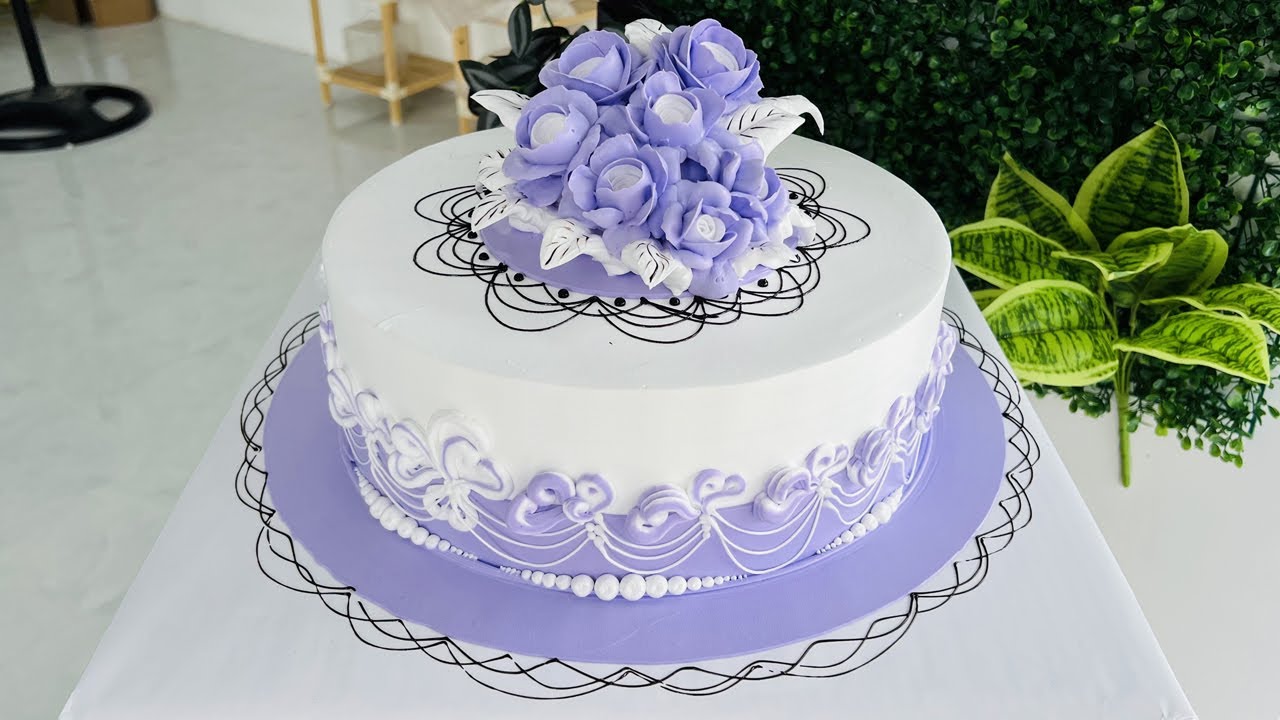 Purple Floral Delight | Elegant Floral Cake | Love in Every Bite 🍰 | beautiful desserts
