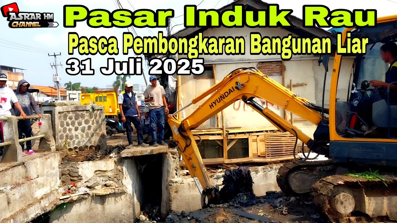 Suasana Lokasi Pasar Induk Rau, Pasca Pembongkaran Bangunan Liar | Kota Serang Banten